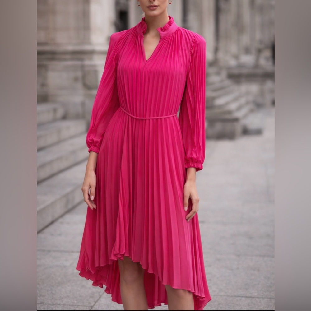 CROSBY by Mollie Burch Vibrant Pink Long Sleeve Dress